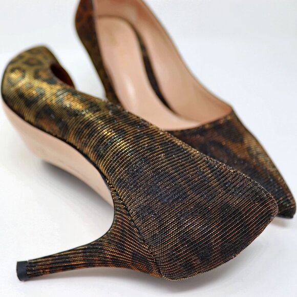 Gianvito Rossi 38 Worn Once Exopard Leopard Metallic Shimmer Heels - Picture 13 of 16